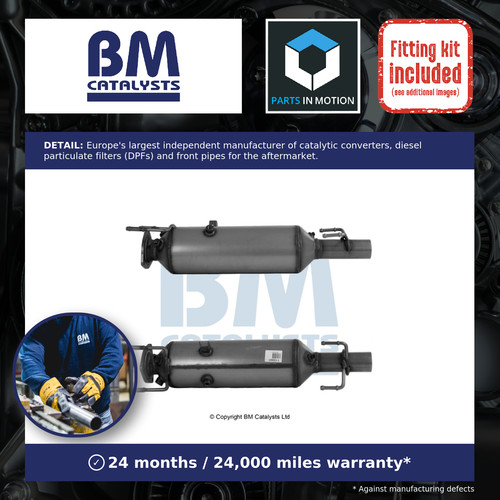 Catalytic converter with - with, +