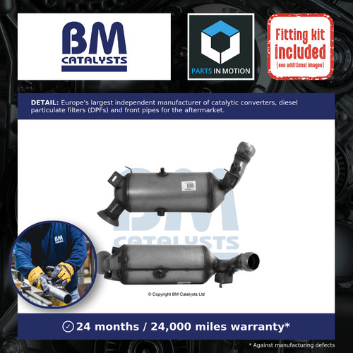 Catalytic converter with - with, +
